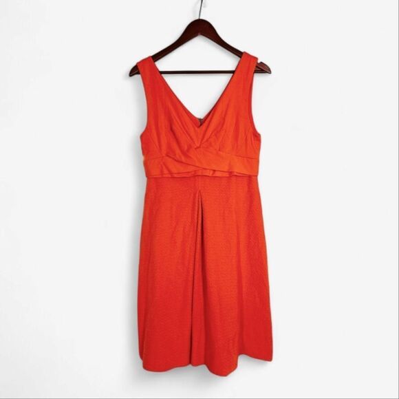 Anthropologie x HD In Paris Ardmore Cross Front V-Neck Knit Dress in Orange 10 - Picture 4 of 10